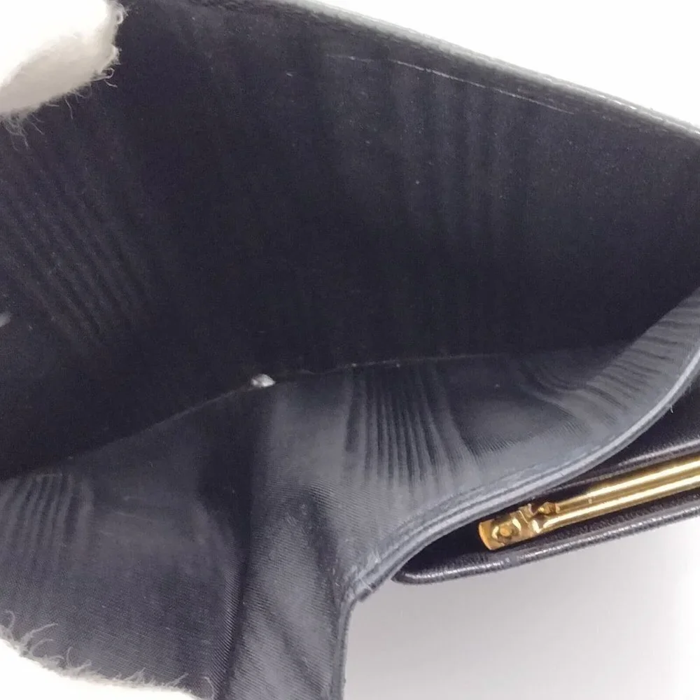Chanel Long Wallet Black Caviar leather